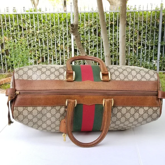 Vintage Gucci large Boston Carryall satchel weekender mini travel bag - Picture 11 of 16